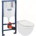 Комплект подвесной унитаз Jaquar Solo SLS-WHT-6953BIUFSM + система инсталляции Grohe 38772001