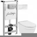 Комплект подвесной унитаз Jaquar Solo SLS-WHT-6953BIUFSM + система инсталляции Jacob Delafon E5504-NF + E4316-00