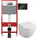 Комплект подвесной унитаз OWL 1975 Vind OWLT190302 + система инсталляции Tece 9300302 + 9240407