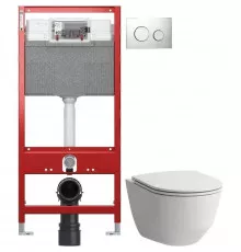 Комплект подвесной унитаз Laufen Pro 8.2096.6.000.000.1 + 8.9896.6.000.000.1 + система инсталляции Tece 9300302 + 9240921