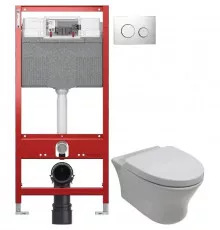 Комплект подвесной унитаз Noken Hotels N399999901 + N356330439 + система инсталляции Tece 9300302 + 9240921