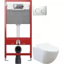 Комплект подвесной унитаз Creavit Free FE320-11CB00E-0000 + KC0903.02.0000E + система инсталляции TECE 9300302 + 9240921