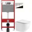 Комплект подвесной унитаз WeltWasser Merzbach 004GL-WT 10000003661 + система инсталляции Tece 9300302 + 9240401