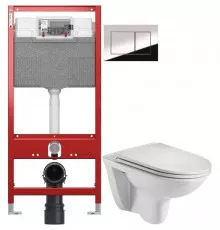 Комплект подвесной унитаз WeltWasser Baarbach 004GL-WT 10000003811 + система инсталляции Tece 9300302 + 9240401
