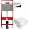 Комплект подвесной унитаз Vitra S20 5507B003-0101 + 77-003-009 + система инсталляции Tece 9300302 + 9240401
