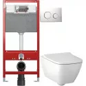 Комплект подвесной унитаз Geberit Smyle Square 500.683.01.1 + система инсталляции Tece 9300302 + 9240921 Комплект подвесной унитаз Geberit Smyle Square 500.683.01.1 + система инсталляции Tece 9300302 + 9240921