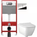 Комплект подвесной унитаз Geberit Smyle Square 500.683.01.1 + система инсталляции Tece 9300302 + 9240401 Комплект подвесной унитаз Geberit Smyle Square 500.683.01.1 + система инсталляции Tece 9300302 + 9240401