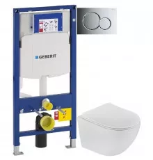 Комплект подвесной унитаз Teka Manacor 11.732.00.02 + система инсталляции Geberit 111.300.00.5 + 115.770.21.5 + 111.815.00.1