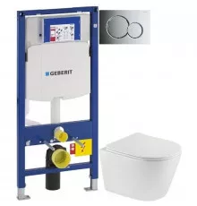 Комплект подвесной унитаз Teka Nexos 117320001 + система инсталляции Geberit 111.300.00.5 + 115.770.21.5 + 111.815.00.1