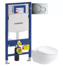 Комплект подвесной унитаз Duravit Architec 45720900A1 + система инсталляции Geberit 111.300.00.5 + 115.770.21.5 + 111.815.00.1