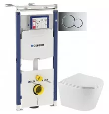 Комплект подвесной унитаз Teka Nexos 117320001 + система инсталляции Geberit 111.362.00.5 + 115.770.21.5