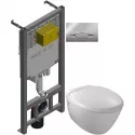 Комплект подвесной унитаз Jacob Delafon Presquile E4440-00 + система инсталляции Jacob Delafon E29025-NF + E29027-CP