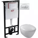 Комплект подвесной унитаз Jacob Delafon Presquile E4440-00 + система инсталляции AlcaPlast AM101/11203:1RUSSETM71
