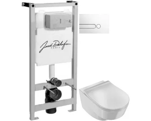 Купить Комплект подвесной унитаз Jacob Delafon Odeon Rive Gauche EDR102-00 + E24889-00 + система инсталляции Jacob Delafon E5504-NF + E4326-00 в магазине сантехники Santeh-Crystal.ru