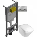 Комплект подвесной унитаз Jacob Delafon Escale E1306-00 + система инсталляции Jacob Delafon E29025-NF + E29027-CP