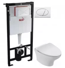 Комплект подвесной унитаз Jacob Delafon Nouvelle Vague EDJ102-00 + E20069-00 + система инсталляции AM101/11203:1RUSSETM70