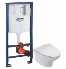 Комплект подвесной унитаз Jacob Delafon Nouvelle Vague EDJ102-00 + E20069-00 + система инсталляции Grohe 38772001