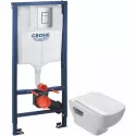 Комплект подвесной унитаз Jacob Delafon Struktura EDE102-00 + E70024-00 + система инсталляции Grohe 38772001