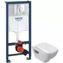 Комплект подвесной унитаз Jacob Delafon Struktura EDE102-00 + E70024-00 + система инсталляции Grohe 38721001