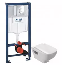 Комплект подвесной унитаз Jacob Delafon Struktura EDE102-00 + E70024-00 + система инсталляции Grohe 38721001