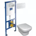 Комплект подвесной унитаз Jacob Delafon Vox EDM102-00 + E20142-00 + система инсталляции Villeroy & Boch 92246100 + 92249068