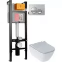Комплект подвесной унитаз Geberit Smyle Square 500.685.01.1 + система инсталляции Jacob Delafon E33131RU-NF + E20859-CP-MTC Комплект подвесной унитаз Geberit Smyle Square 500.685.01.1 + система инсталляции Jacob Delafon E33131RU-NF + E20859-CP-MTC