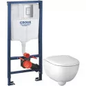 Комплект подвесной унитаз Geberit Renova Compact 500.803.00.1 + система инсталляции Grohe 38772001
