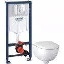 Комплект подвесной унитаз Geberit Renova Compact 500.803.00.1 + система инсталляции Grohe 38721001