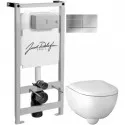 Комплект подвесной унитаз Geberit Renova Compact 500.803.00.1 + система инсталляции Jacob Delafon E5504-NF + E4316-CP