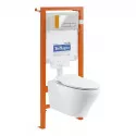 Комплект подвесной унитаз BelBagno Acqua BB340CHR + BB2020SC + система инсталляции BelBagno BB002-80 + BB005-PR-CHROME