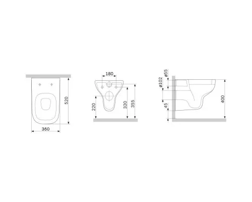 Купить Комплект подвесной унитаз Am.Pm X-Joy C85A1700MBSC + система инсталляции Grohe 38811kf0 в магазине сантехники Santeh-Crystal.ru