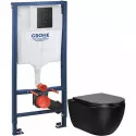 Комплект подвесной унитаз Vincea Evo VT1-34MB + система инсталляции Grohe 38811kf0 Комплект подвесной унитаз Vincea Evo VT1-34MB + система инсталляции Grohe 38811kf0