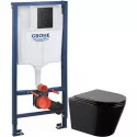 Комплект подвесной унитаз Abber Bequem AC1102MB + система инсталляции Grohe 38811kf0
