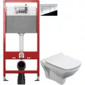 Комплект подвесной унитаз Cersanit Carina MZ-CARINA-XL-COn-S-DL-E + система инсталляции Tece 9400412 Комплект подвесной унитаз Cersanit Carina MZ-CARINA-XL-COn-S-DL-E + система инсталляции Tece 9400412