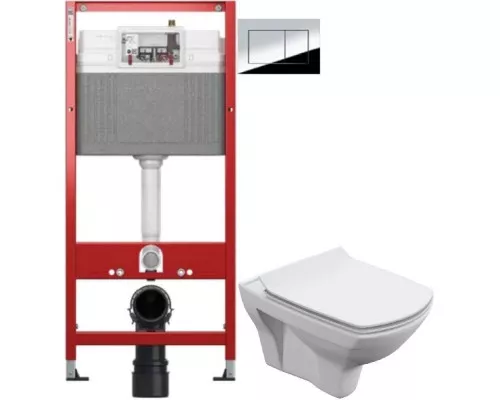 Заказать Комплект подвесной унитаз Cersanit Carina MZ-CARINA-XL-COn-S-DL-E + система инсталляции Tece 9400412 в магазине сантехники Santeh-Crystal.ru