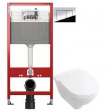 Комплект подвесной унитаз Villeroy & Boch O.Novo 5660HR01 + система инсталляции Tece 9400412