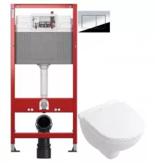 Комплект подвесной унитаз Villeroy & Boch O.Novo 5688HR01 + система инсталляции Tece 9400412