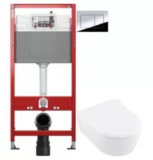 Комплект подвесной унитаз Villeroy & Boch Avento 5656RS01 + система инсталляции Tece 9400412