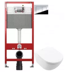 Комплект подвесной унитаз Villeroy & Boch Subway 3.0 4670TS01 + система инсталляции Tece 9400412