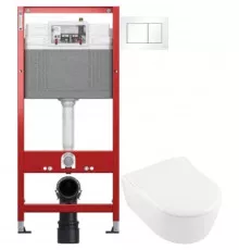 Комплект подвесной унитаз Villeroy & Boch Avento 5656RS01 + система инсталляции Tece 9400413