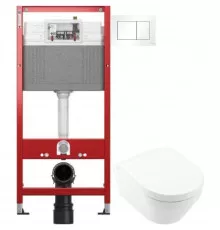 Комплект подвесной унитаз Villeroy & Boch Architectura 4694HR01 + система инсталляции Tece 9400413