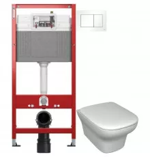 Комплект подвесной унитаз Jacob Delafon Vox EDM102-00 + E20142-00 + система инсталляции Tece 9400413