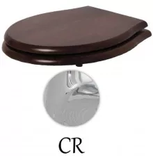 Сиденье для унитаза с микролифтом орех/хром Azzurra Giunone-Jubilaeum 1800NM/F noce/cr