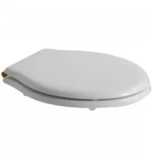 Сиденье для унитаза с микролифтом белый/бронза Globo Paestum PA029BRbi/br