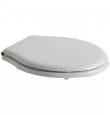 Сиденье для унитаза с микролифтом белый/бронза Globo Paestum PA139bi/br