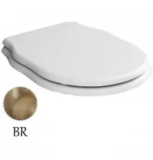 Сиденье для унитаза с микролифтом белый/бронза Artceram Hermitage HEA005 01 72