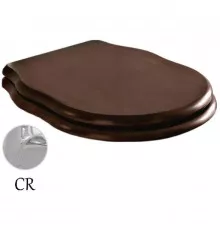 Сиденье для унитаза с микролифтом орех/хром Artceram Hermitage HEA004 71