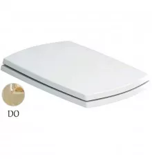 Сиденье для унитаза с микролифтом белый/золото Artceram Jazz JZA0060173