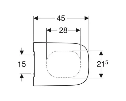 Приобрести Сиденье для унитаза с микролифтом, верхнее крепление Geberit Smyle Square 500.240.01.1 в магазине сантехники Santeh-Crystal.ru