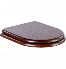 Сидение деревянное орех с механизмом Soft Close петли хром Cezares King Palace CZR-T-163-W-S-Cr